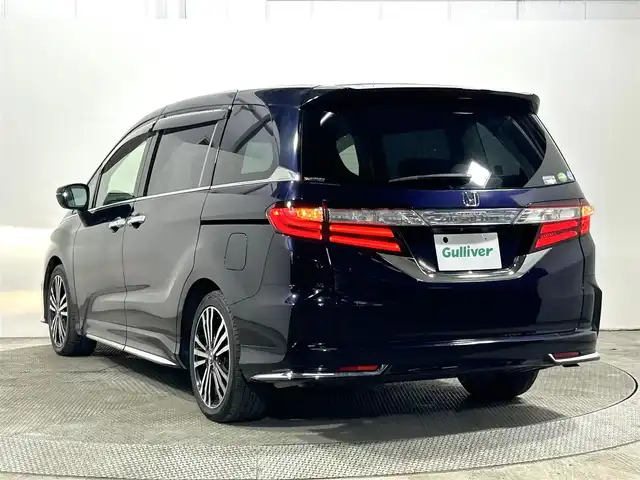 ホンダ オデッセイ アブソルート EX 大阪府 2014(平26)年 5.7万km プレミアムヴィーナスブラックP 純正ナビ(フルセグ/DVD再生/Bluetooth) 360カメラ ETC 両側パワースライドドア クルコン BSM ハーフレザー パワーシート オットマン パドルシフト オートライト HDMI