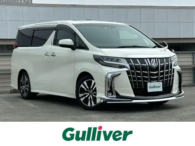 トヨタ アルファード S Cパッケージ 静岡県 2018(平30)年 5.1万km ラグジュアリーホワイトパールクリスタルシャインガラスフレーク トヨタセーフティセンス/サンルーフ/ＢＩＧＸ１１型ナビ/モデリスタフロントエアロ/フルセグＴＶ/ＤＶＤ再生/ＢＴオーディオ/バックカメラ/レーダークルーズ/LTA/クリアランスソナー/後席モニター/電動シート/本革/シートヒーター/ハンドルH/ETC/ＷＡＣ/純正18AW