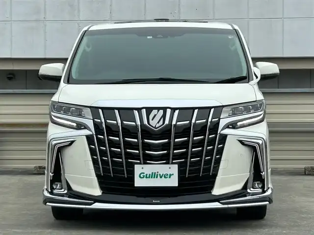 トヨタ アルファード S Cパッケージ 静岡県 2018(平30)年 5.1万km ラグジュアリーホワイトパールクリスタルシャインガラスフレーク トヨタセーフティセンス/サンルーフ/ＢＩＧＸ１１型ナビ/モデリスタフロントエアロ/フルセグＴＶ/ＤＶＤ再生/ＢＴオーディオ/バックカメラ/レーダークルーズ/LTA/クリアランスソナー/後席モニター/電動シート/本革/シートヒーター/ハンドルH/ETC/ＷＡＣ/純正18AW