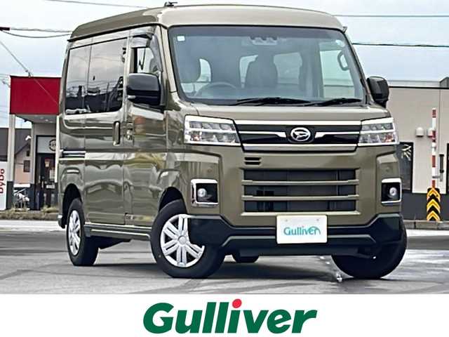 ダイハツ アトレー バン RS 道北・旭川 2022(令4)年 0.9万km オフビートカーキM /4WD//禁煙車//純正メモリーナビ/BT・CD・DVD・SD・USB・フルセグ//両側パワースライドドア//ウェルカムオープン//バックカメラ//ルーフコンソールBOX//衝突軽減ブレーキ//レーンキープアシスト//誤発進抑制装置//コーナーセンサー//アイドリングストップ//AAC//ビルトインETC//ドライブレコーダー//オートライト//オートハイビーム//LEDライト//フォグランプ//純正フロアマット//ドアバイザー//保証書//取説