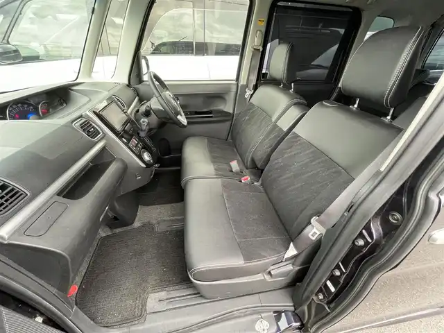 ダイハツ タント カスタム RS トップED SA 滋賀県 2015(平27)年 7.9万km ナイトシャドーパープルクリスタルM 純正ナビ/【Bluetooth/CD/DVD/フルセグTV】/バックカメラ/ETC/ハーフレザーシート/LEDライト/両側パワースライドドア/衝突被害軽減システム/ステアリングスイッチ/スマートキー/オートエアコン