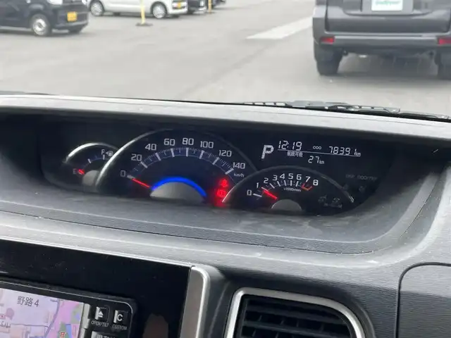 ダイハツ タント カスタム RS トップED SA 滋賀県 2015(平27)年 7.9万km ナイトシャドーパープルクリスタルM 純正ナビ/【Bluetooth/CD/DVD/フルセグTV】/バックカメラ/ETC/ハーフレザーシート/LEDライト/両側パワースライドドア/衝突被害軽減システム/ステアリングスイッチ/スマートキー/オートエアコン