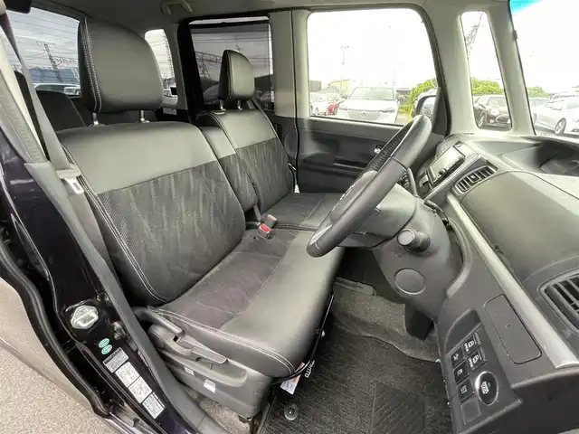 ダイハツ タント カスタム RS トップED SA 滋賀県 2015(平27)年 7.9万km ナイトシャドーパープルクリスタルM 純正ナビ/【Bluetooth/CD/DVD/フルセグTV】/バックカメラ/ETC/ハーフレザーシート/LEDライト/両側パワースライドドア/衝突被害軽減システム/ステアリングスイッチ/スマートキー/オートエアコン