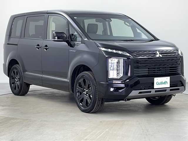 三菱 デリカＤ：５ シャモニー 道央・札幌 2025(令7)年 0.1万km未満 黒Ⅱ ・4WD/・寒冷地仕様/・ALPINE11型ナビ&TV&CD&DVD&SD&BT&HDMI/・全方位カメラ/・両側パワースライドドア/・パワーバックドア/・ステアリングヒーター/・パドルシフト/・アイドリングストップ/・レーダークルーズコントロール/・衝突被害軽減ブレーキシステム/・誤発進抑制機能（前進時）/・車線逸脱警報システム/・オートマチックハイビーム/・ハーフレザーシート/・前席シートヒーター/・スマートキー/・LEDヘッドライト