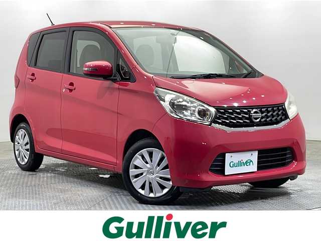 日産 デイズ X 栃木県 2014(平26)年 7万km ピンク 純正ナビ/(CD/フルセグTV/SD/USB)/全方位カメラ/禁煙車/スマートキー/プッシュスタート/アイドリングストップ/ウィンカーミラー/電動格納ミラー/純正フロアマット