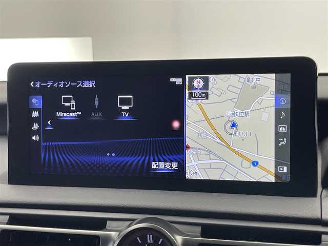 レクサス ＩＳ 300h Fスポーツ 愛知県 2023(令5)年 3.3万km ホワイトノーヴァガラスフレーク 純１０型ＤＡナビ　フルセグＴＶ　全方位カメラ　橙ブレーキキャリパー　ムーンルーフ　リアスポイラーエアロ　赤革　ＢＳＭ　ＥＴＣ２．０　３眼ＬＥＤヘッドライト　追従クルコン　衝突軽減　純Ｆマット　禁煙車　nanoeX