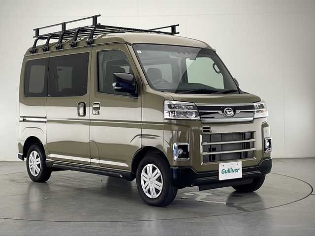 ダイハツ アトレー バン RS 宮崎県 2024(令6)年 1.1万km オフビートカーキM 禁煙車/衝突被害軽減ブレーキ/社外ナビTV/（カロッツェリア/AVIC-RZ812/CD/DVD/Bluetooth/フルセグTV)/社外バックカメラ/社外前後ドライブレコーダー/社外ETC/純正LEDオートライト/純正LEDフォグ/純正セキュリティアラーム/純正フロアマット/両側電動スライドドア/アダプティブクルーズコントロール/レーンディパーチャーアラート/オートマチックハイビーム/クリアランスソナー/オートエアコン/ルーフキャリア/スマートキー/プッシュエンジンスタート/スペアキー/新車時保証書/取扱い説明書