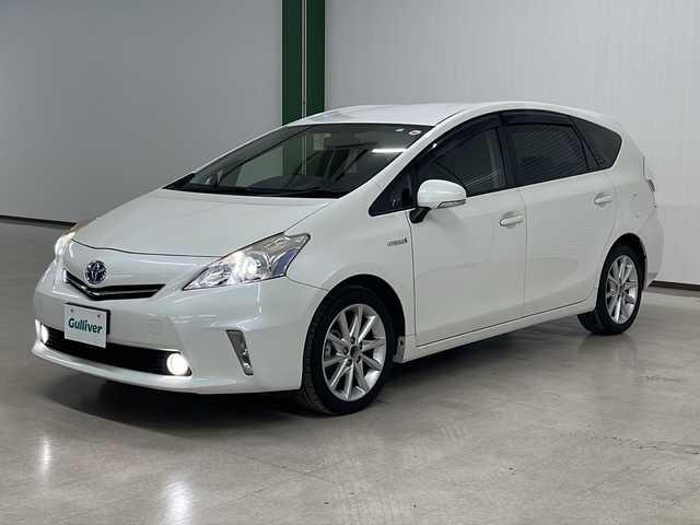 トヨタ プリウス α S 熊本県 2013(平25)年 8.8万km ホワイトパールクリスタルシャイン 純正ナビ(TV・Bluetooth・CD)/バックカメラ/ETC/3列シート/横滑り防止/AW/フロアマット/スマートキー