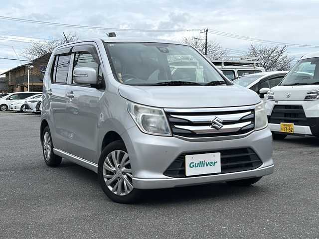 スズキ ワゴンＲ FZ 群馬県 2014(平26)年 12.7万km シルキーシルバーメタリック エンジンスタートボタン/バックカメラ/スマートキー/純正ナビ・フルセグTV/フロアマット純正/ABS/横滑り防止装置/エアバックW/衝突被害軽減システム