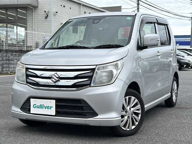 スズキ ワゴンＲ FZ 群馬県 2014(平26)年 12.7万km シルキーシルバーメタリック エンジンスタートボタン/バックカメラ/スマートキー/純正ナビ・フルセグTV/フロアマット純正/ABS/横滑り防止装置/エアバックW/衝突被害軽減システム