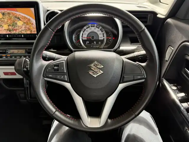 スズキ スペーシア カスタム HYBRID XS 京都府 2019(令1)年 6.8万km ピュアホワイトP スズキセーフティサポート/・デュアルセンサーブレーキサポート/・車線逸脱警報機能/・先行車発進お知らせ機能/・後退時ブレーキサポート/・誤発進抑制機能/・ふらつき警報機能/・ハイビームアシスト/・後方誤発進抑制機能/カロッツェリア8インチメモリーナビ、地デジ/運転席シートヒーター/両側パワースライドドア /LEDヘッドランプ/純正15インチアルミホイール/保証書