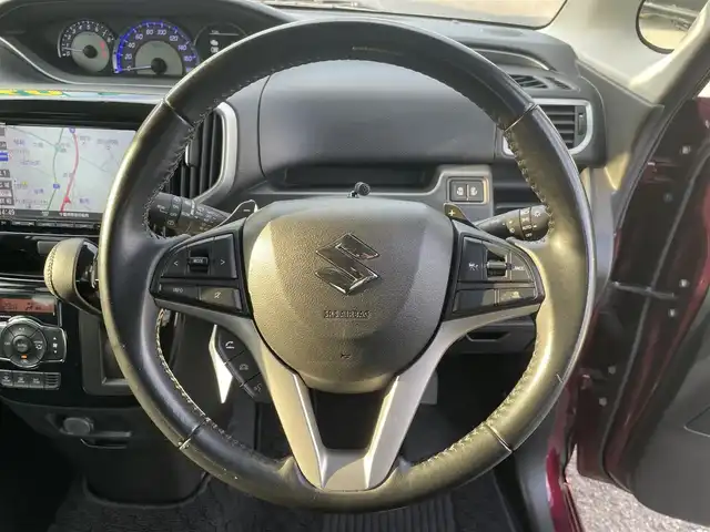 スズキ ソリオ バンディット HV MV 千葉県 2019(平31)年 3.3万km クラレットレッドM デュアルセンサーブレーキサポート/全周囲カメラ/純正8インチSDナビ【CN-RZ843】/・CD/DVD/MSV/Bluetooth/フルセグ/両後パワースライドドア/クルーズコントロール/スマートキー/運転席シートヒーター/社外前後ドライブレコーダー【DRV-MR74D】/ビルトインETC/純正LEDヘッドライト/フォグランプ/純正15インチアルミホイール/車線逸脱警報/コーナーセンサー/本革巻きステアリング/サイド＆カーテンエアバッグ