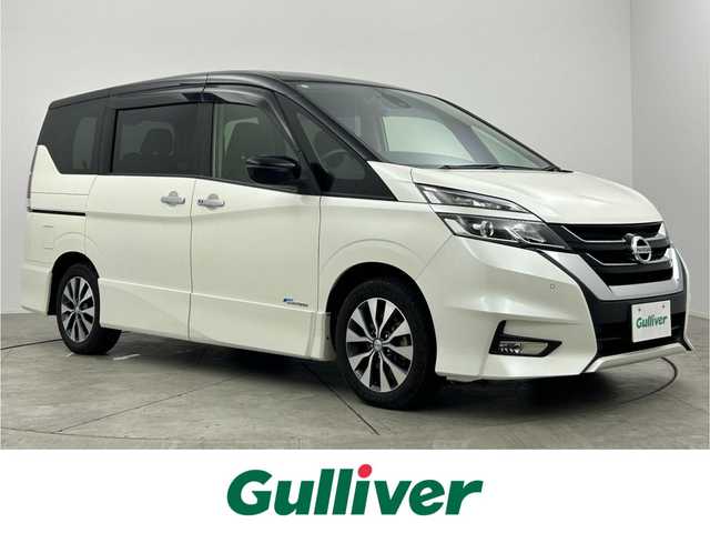 日産 セレナ ハイウェイスター プロパイロットED 愛知県 2017(平29)年 6.8万km ブリリアントホワイトパール 2トーン プロパイロット/両側パワスラ/純正9インチナビ/（Bluetooth/CD/Blu-ray/フルセグTV/HDMI）/バックカメラ/後席フリップダウン/衝突軽減ブレーキシステム/車線逸脱警告システム/車線逸脱防止システム/ドライブレコーダー/純正LEDヘッドライト/純正フロアマット/ドアバイザー/ETC/コーナーセンサー