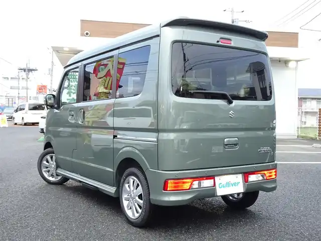 スズキ エブリィ ワゴン PZターボ スペシャル 千葉県 2025(令7)年 0.1千km 緑 【】届出済未使用車】/純正ディスプレイオーディオ/・Bluetooth/・バックカメラ/・FM/AMラジオ/スズキセーフティサポート/両側パワースライドドア/オートステップ/コーナーセンサー/ハイルーフ/プッシュスタート/スマートキー2本/ウィンカーミラー/LEDヘッドライト/USB入力端子/保証書/取扱説明書