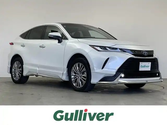 トヨタ ハリアー ハイブリッド Z レザーパッケージ 埼玉県 2023(令5)年 4.5万km プラチナホワイトパールマイカ 調光パノラマルーフ/モデリスタエアロ/JBLサウンド/デジタルインナーミラー/トヨタセーフティーセンス/プリクラッシュセーフティ/レーダークルーズコントロール/レーンディパーチャーアラート/インテリジェントクリアランスソナー/ブラインドスポットモニター/ロードサイドアシスト/純正１２．３インチディスプレイオーディオ/DTV BT USB/パノラミックビューモニター/レザーシート/前席パワーシート/シートヒーター/ベンチレーション/ステアリングヒーター/運転席シートメモリー/パワーバックドア/LEDオートライト/オートマチックハイビーム/ビルトインETC2.0