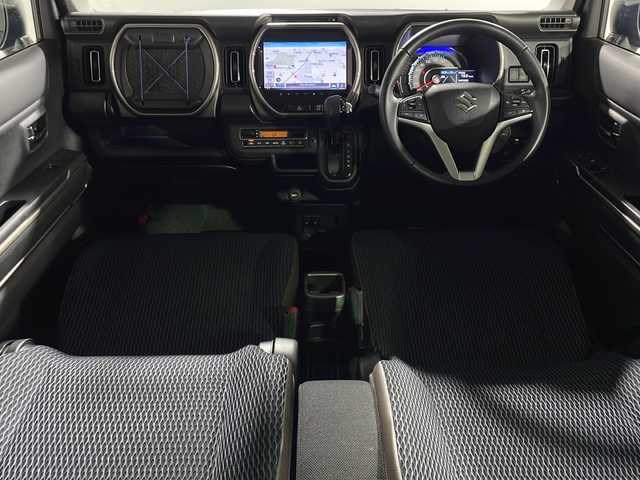 スズキ ハスラー Jスタイル Ⅱ ターボ 神奈川県 2022(令4)年 3.1万km クールカーキパールメタリック/ソフトベージュメタリック 純正９インチナビ/(CD/DVD/Bluetooth/フルセグTV)/全方位カメラ/前席シートヒーター/パドルシフト/ビルトインETC/社外前後ドライブレコーダー/LEDヘッドライト/オートライト/革巻ステアリング/アイドリングストップ/スズキセーフティサポート/・デュアルカメラブレーキ/・誤発進抑制/・車線逸脱防止/・ふらつき警報/・先行車発進お知らせ/・アダプティブクルーズコントロール/・ハイビームアシスト/・標識認識/・後退時ブレーキサポート/・後方誤発進抑制/フロアマット/スマートキー