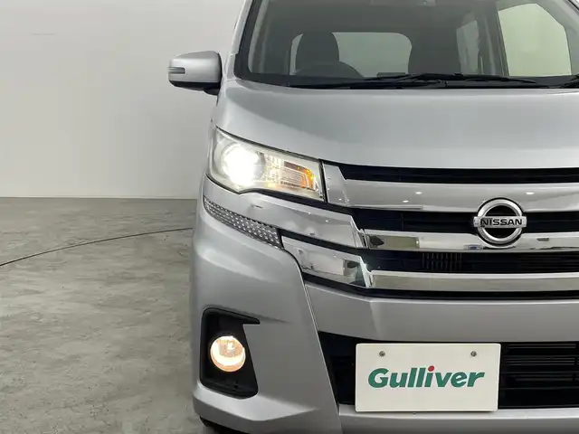 日産 デイズ ハイウェイスターG ターボ 福島県 2017(平29)年 2万km クールシルバー 純正メモリーナビゲーション/型式：MM316D-W/【CD/DVD/Bluetooth/SD/AUX/フルセグTV】/・全方位カメラ/・ETC/・前方純正ドライブレコーダー/衝突軽減ブレーキ/クルーズコントロール/ターボ/純正サイドエアロ/純正15インチアルミホイール/オートマチックハイビーム/・オートライト/・HIDヘッドライト/ABS/横滑り防止装置/アイドリングストップ/プッシュスタート/・スマートキー/・スペアキー