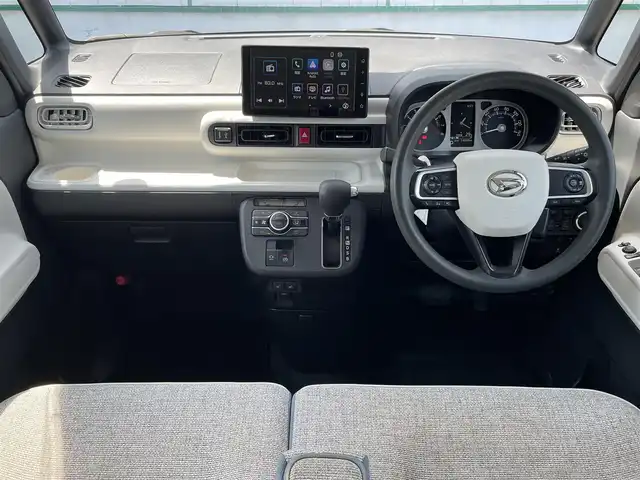 ダイハツ ムーヴ キャンバス セオリー G ターボ 山梨県 2022(令4)年 1.5万km シャイニングホワイトパール/レイクブルーメタリック 純正スマホ連携ディスプレイオーディオナビ/フルセグTV/Bluetooth接続/アラウンドビューモニター/ETC/前方ドライブレコーダー/アイドリングストップ/シートヒーター/両側パワースライドドア/アダプティブクルーズコントロール/コーナーセンサー/エアバックW＋サイド/取扱説明書/保証書