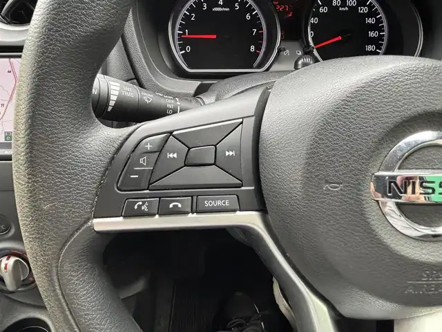 日産 ノート X 千葉県 2020(令2)年 0.8万km シャイニングブルー 純正メモリナビ（MJ119D-W）/　（BT/DVD/CD/AM/FM)/エマージェンシーブレーキ/ETC/バックカメラ/前後コーナーセンサー/前ドラレコ/横滑り防止/アイドリングストップ