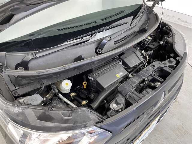 三菱 ｅＫスペース G 滋賀県 2022(令4)年 3.8万km アメジストブラック 禁煙車/ディスプレイオーディオ/前席シートヒーター/片側電動/ＥＴＣ/オートライト/オートハイビーム/前後コーナーセンサー/レーンキープアシスト/衝突軽減システム/レーンキープアシスト/電格ミラー/プッシュスタート/スマートキー×2