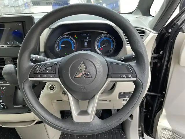 三菱 ｅＫスペース G 滋賀県 2022(令4)年 3.8万km アメジストブラック 禁煙車/ディスプレイオーディオ/前席シートヒーター/片側電動/ＥＴＣ/オートライト/オートハイビーム/前後コーナーセンサー/レーンキープアシスト/衝突軽減システム/レーンキープアシスト/電格ミラー/プッシュスタート/スマートキー×2