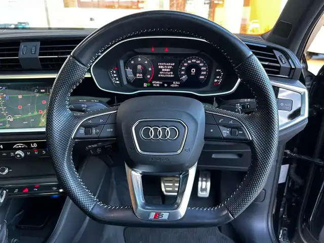 アウディ アウディ Ｑ３ SB 35TDIクワトロ Sライン 富山県 2020(令2)年 4.8万km 黒 ベーシックパッケージ/テクノロジーパッケージ/アシスタンスパッケージ/純正SDナビ/Bluetooth接続/AM/FMラジオ/フルセグTV/App-conect/qi充電/バックカメラ/トップビューカメラ/前後ドラレコ/コーナーセンサー/電動リアゲート/D/N席パワーシート/D/N席シートヒーター/アイドリングストップ/サンルーフ/プッシュスタート/ETC2.0/コーナーセンサー/衝突軽減/盗難防止/レーンアシスト