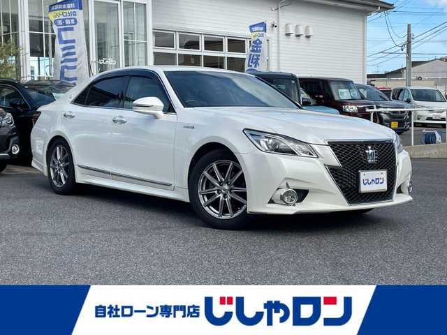 トヨタ クラウン ハイブリッド アスリートS 愛知県 2013(平25)年 14.3万km ホワイトパールクリスタルシャイン (株)IDOMが運営する【じしゃロン名古屋鳴海店】の自社ローン専用車両になりますこちらは現金またはオートローンご利用時の価格です。自社ローンご希望の方は別途その旨お申付け下さいイクリプスフローティングナビ/Bluetooth/ワンセグTV/AM/FM/HDMI接続可/バックカメラ/クルーズコントロール/横滑り防止装置/カーテンエアバッグ/純正AW夏タイヤ有/社外ETC/オートライト/取扱説明書