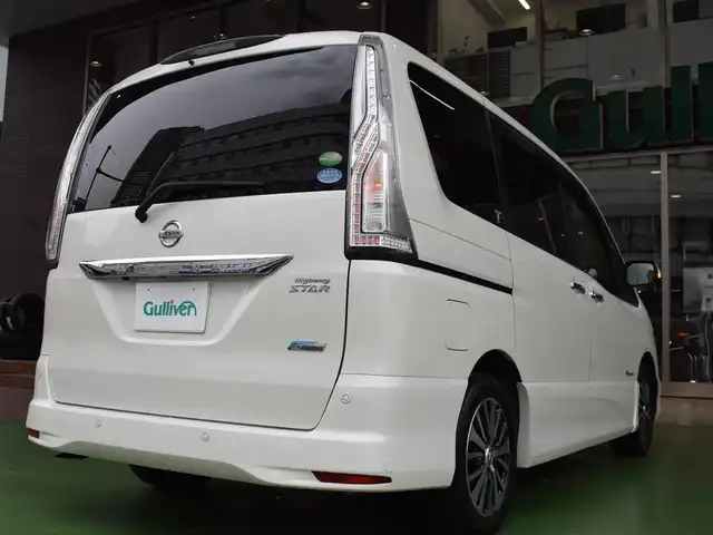 日産 セレナ ハイウェイS G S HV Aセーフ 神奈川県 2015(平27)年 5.8万km ブリリアントホワイトパール ワンオーナー/新車時保証書あり/純正HDDナビ/・AM/FM/CD/DVD/SD/BT/AUX//・フルセグ/・全周囲カメラ/両側電動スライドドア/フィリップダウンモニター/衝突軽減ブレーキ/レーンキープアシスト/電動格納ミラー/クルーズコントロール/コーナーセンサー/ウォークスルー/オートライト/HIDヘッドライト/フォグランプ/ウインカーミラー/サンシェード/ビルトインETC/純正マット/スマートキー/スペアキー/プッシュスタート