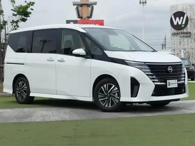 日産 セレナ ハイウェイスター V 千葉県 2023(令5)年 2.7万km プリズムホワイト エマージェンシーブレーキ/プロパイロット/インテリジェントクルーズコントロール/インテリジェントルームミラー/ハンズフリー両側パワースライドドア/純正コネクトナビ/地デジTV/【Bluetooth接続】/アラウンドビューモニター/ドライブレコーダー/革巻きステアリング/ステアリングスイッチ/パドルシフト/ETC/LEDヘッドライト/コーナーセンサー/純正16インチアルミホイル/サイド/カーテンエアバッグ/インテリジェントキー