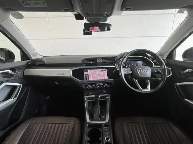 アウディ Ｑ３ 35TDIクワトロ アドバンスド 山形県 2021(令3)年 3.4万km 黒 4WD/純正ナビ/Bluetooth/USB/SD/フルセグTV/AppleCarPlay/AndroidAuto/ドライブセレクト/アダプティブクルーズコントロール/レーンキープアシスト/ブラインドスポットモニター/シートヒーターD/N席/レインセンサー/パーキングセンサー/アイドリングストップ/パドルシフト/ダウンヒルアシスト/純正LEDヘッドライト/オートライト/前後ドライブレコーダー