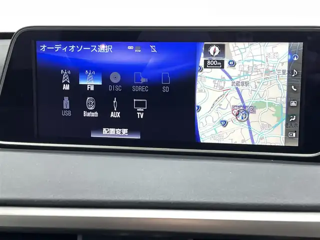 レクサス ＲＸ 450h Fスポーツ 熊本県 2018(平30)年 3.4万km ホワイトノーヴァガラスフレーク 禁煙車　/サンルーフ　/純正ナビ（ＣＤ・ＤＶＤ・フルセグ・ＢＴ・ＳＤ・ＡＵＸ・ＵＳＢ）/バックカメラ　/純正前方ドライブレコーダー　/ビルトインＥＴＣ２．０　/ＴＯＭＳエアロ（Ｆ・Ｓ・Ｒ）/トヨタセーフティーセンス/・プリクラッシュセーフティ/・レーダークルーズコントロール/・車線逸脱警報/・ブラインドスポットモニター/横滑り防止/パーキングアシスト/前後クリアランスソナー/前席シートヒーター/前席エアーシート/前席パワーシート/パワーバックドア/ステアリングヒーター/100V充電/ヘッドアップディスプレイ/純正フロアマット/純正２０インチAW/オートライト/オートマチックハイビーム/LEDヘッドライト/フォグライト/スマートキー/プッシュスタート