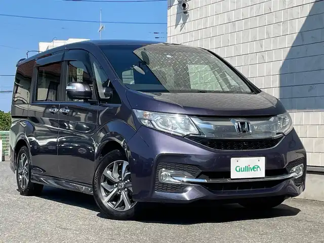 ホンダ ステップワゴン スパーダ 埼玉県 2015(平27)年 8.1万km プレミアムスパイスパープルP ワンオーナー/純正メモリナビ/フルセグTV/BT/HDMI/CD/DVD/USB/アラウンドビュー/純正フリップダウンモニター/アダプティブクルーズコントロール/車線維持支援システム/標識認識機能/先行車発進お知らせ/両側パワースライドドア/LEDヘッドライト/スマートキー×2/わくわくゲード/ETC