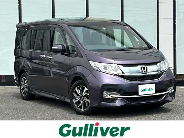ホンダ ステップワゴン スパーダ 山形県 2015(平27)年 8.1万km プレミアムスパイスパープルP ワンオーナー/AIS検査済み/純正メモリナビ/フルセグTV/BT/HDMI/CD/DVD/USB/アラウンドビュー/純正フリップダウンモニター/アダプティブクルーズコントロール/車線維持支援システム/標識認識機能/先行車発進お知らせ/両側パワースライドドア/LEDヘッドライト/スマートキー×2/わくわくゲード/ETC