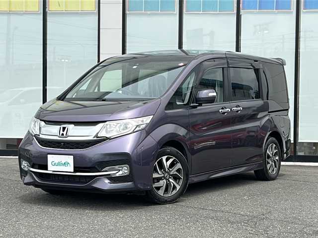 ホンダ ステップワゴン スパーダ 山形県 2015(平27)年 8.1万km プレミアムスパイスパープルP ワンオーナー/AIS検査済み/純正メモリナビ/フルセグTV/BT/HDMI/CD/DVD/USB/アラウンドビュー/純正フリップダウンモニター/アダプティブクルーズコントロール/車線維持支援システム/標識認識機能/先行車発進お知らせ/両側パワースライドドア/LEDヘッドライト/スマートキー×2/わくわくゲード/ETC