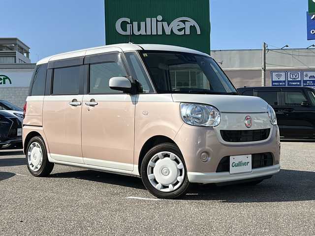 ダイハツ ムーヴ キャンバス X SA Ⅲ 石川県 2018(平30)年 6.3万km パールホワイトⅢ/ライトローズマイカメタリックⅡ 2トーン 社外7型ナビ:AVIC-RZ201/CD/DVD/フルセグ/AM/FM/両側スライドドア/スマートアシストIII/オートハイビーム/衝突軽減装置/ETC/社外前方ドライブレコーダー/アイドリングストップ/純正フロアマット/ドアバイザー/保証書・取扱説明書/スペアキー