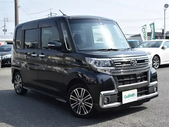 ダイハツ タント カスタム RS トップED SAⅡ 福岡県 2016(平28)年 7.1万km ブラックマイカメタリック ワンオーナー/純正メモリーナビ/フルセグTV/CD/DVD/BT/バックカメラ/純正LEDフォグ/ヘッドライト/純正15インチアルミホイール/両側パワースライドドア/ハーフレザーシート/革巻きステアリング/ステアリングスイッチ/ETC/プッシュスタート/スマートキー×2/新車時保証書/取扱説明書