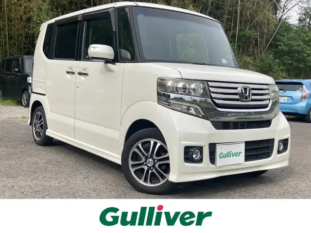 ホンダ Ｎ ＢＯＸ カスタム G SSパッケージ 長崎県 2013(平25)年 19.2万km プレミアムホワイトパール 両側パワースライドドア//社外HDDナビ【CN-HDS700TD】//フルセグTV//ETC//LEDオートヘッドライト//フォグライト//ECON