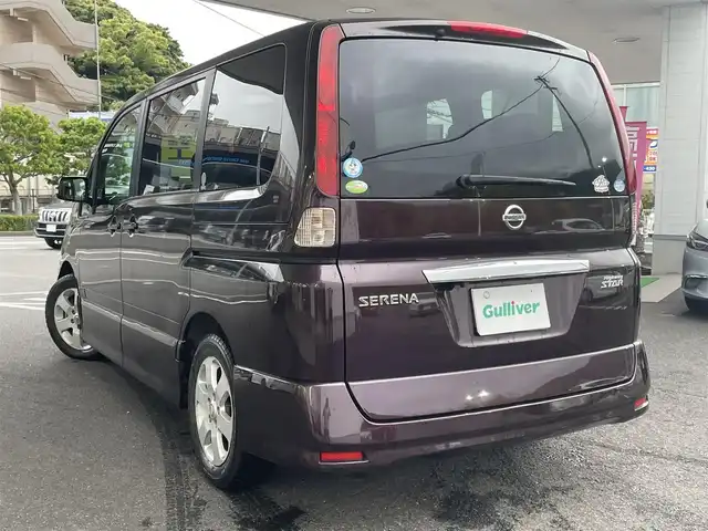 日産 セレナ ハイウェイスター Vセレクション 長崎県 2010(平22)年 14.7万km オーロラモーヴ 純正ナビ（BT/CD/DVD/SD/フルセグ）/スマートキー/両側パワスラ/純正リアモニター/純正16インチアルミホイール/ドアバイザー/純正フロアマット/取説/ナビ取説/記録簿/保証書/SRSエアバッグ/盗難防止装置/バックカメラ/ETC/オートライト/オートハイビーム