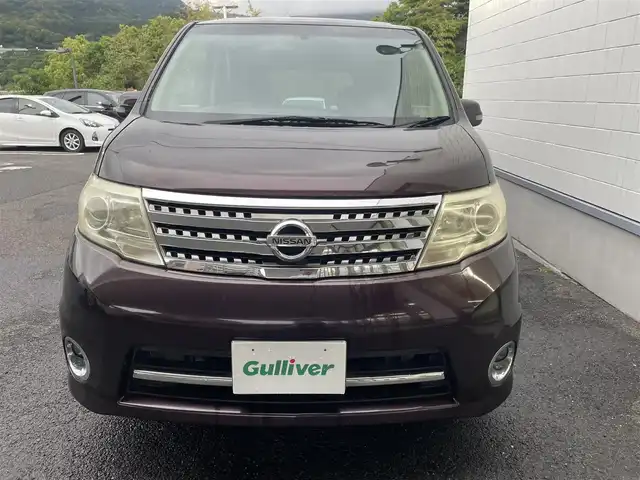 日産 セレナ ハイウェイスター Vセレクション 長崎県 2010(平22)年 14.7万km オーロラモーヴ 純正ナビ（BT/CD/DVD/SD/フルセグ）/スマートキー/両側パワスラ/純正リアモニター/純正16インチアルミホイール/ドアバイザー/純正フロアマット/取説/ナビ取説/記録簿/保証書/SRSエアバッグ/盗難防止装置/バックカメラ/ETC/オートライト/オートハイビーム