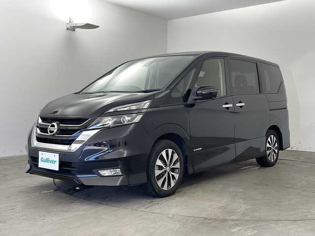 日産 セレナ ハイウェイスターVセレクションⅡ 兵庫県 2019(平31)年 5.4万km ダイヤモンドブラック ・純正ナビ&TV&CD&DVD&SD&BT&SD/・両側パワースライドドア/・ハンズフリースライドドア/・全方位カメラ/・純正フリップダウンモニター/・前方純正ドライブレコーダー/・ビルトインETC/・車線逸脱警報/・エマージェンシーブレーキ/・速度標識警報/・道路標識警報/・クリアランスソナー/・ふらつき警報/・クルーズコントロール/・インテリジェントパーキングアシスト/・後席サンシェード/・後席エアコン/・スマートキー/・取扱説明書/・保証書/・純正フロアマット/・16インチ純正アルミホイール/・LEDヘッドランプ/・ウインカーミラー