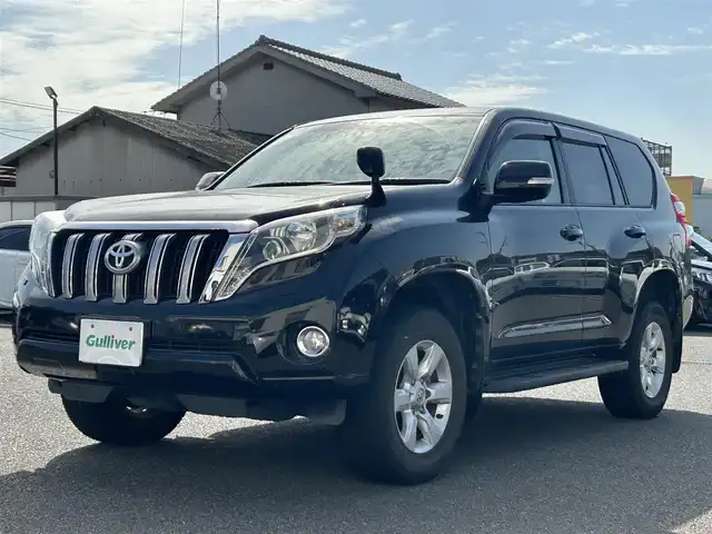 トヨタ ランドクルーザー プラド TX 広島県 2017(平29)年 5.5万km ブラック 純正SDナビ(NSZT-W66T)/　【CD/DVD/SD/BT/DTV】/バックカメラ/バックセンサー/ビルトインETC/オートライト/LEDヘッドライト/フォグランプ/プッシュスタート/純正17インチアルミホイール/純正ドアバイザー/リアプライバシーガラス/純正フロアマット/ウインカーミラー/取扱説明書