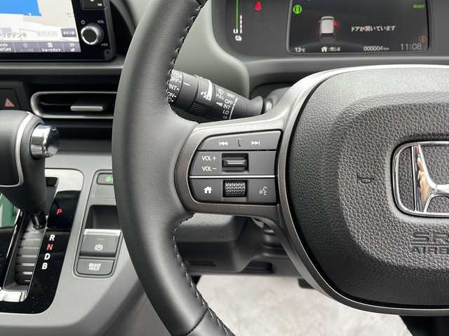 ホンダ フリード ハイブリット e:HEV クロスター 山口県 2025(令7)年 0.1千km クリスタルブラックパール 純正ナビ/・AM/FM/USB/Apple CarPlay/Android Auto/Bluetooth/フルセグテレビ/バックカメラ/ブラインドスポットモニター/純正アルミホイール/ハーフレザーシート/前席シートヒーター/サーキュレーター/USBチャージャー/両側パワースライドドア/スマートキー・スペアキー有/プッシュアップスタート/LEDヘッドランプ/フォグランプ/オートライト/ホンダセンシング/・衝突被害軽減ブレーキ/・追従有クルーズコントロール/・車線維持支援システム/・横滑り防止装置/盗難防止装置/ダブルサイドカーテンエアバッグ/取扱説明書/保証書