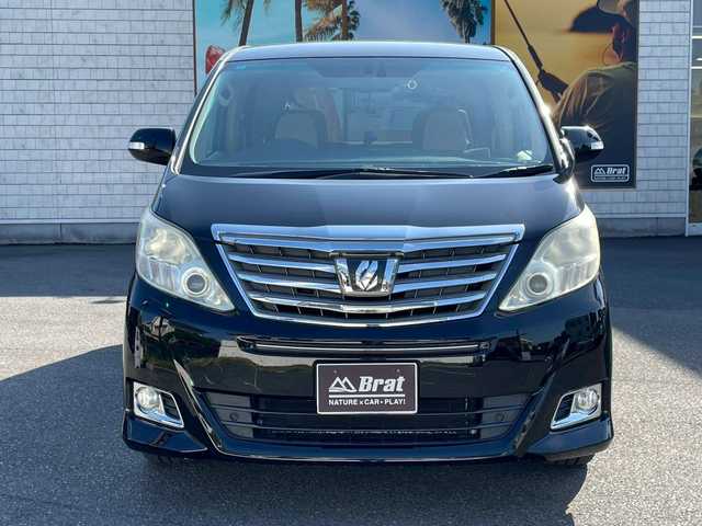 トヨタ アルファード 240G 宮崎県 2012(平24)年 11.1万km ブラック 純正フリップダウンモニター/純正メモリーナビ/フルセグTV：Bluetooth：DVD：CD/バックカメラ/両側パワースライドドア/前席パワーシート/運転席メモリー付きパワーシート/前後ドライブレコーダー/クルーズコントロール/コーナーセンサー/ウッドコンビハンドル/プッシュスタート/スマートキー/ETC/保証書・取扱説明書