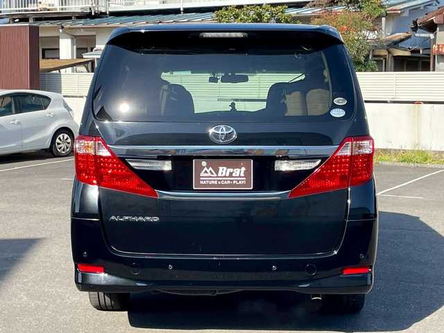 トヨタ アルファード 240G 宮崎県 2012(平24)年 11.1万km ブラック 純正フリップダウンモニター/純正メモリーナビ/フルセグTV：Bluetooth：DVD：CD/バックカメラ/両側パワースライドドア/前席パワーシート/運転席メモリー付きパワーシート/前後ドライブレコーダー/クルーズコントロール/コーナーセンサー/ウッドコンビハンドル/プッシュスタート/スマートキー/ETC/保証書・取扱説明書