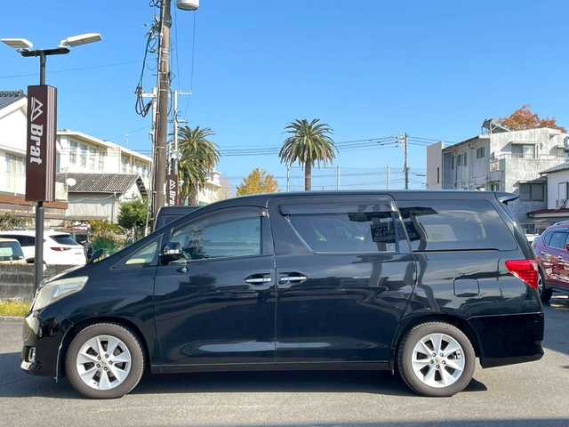 トヨタ アルファード 240G 宮崎県 2012(平24)年 11.1万km ブラック 純正フリップダウンモニター/純正メモリーナビ/フルセグTV：Bluetooth：DVD：CD/バックカメラ/両側パワースライドドア/前席パワーシート/運転席メモリー付きパワーシート/前後ドライブレコーダー/クルーズコントロール/コーナーセンサー/ウッドコンビハンドル/プッシュスタート/スマートキー/ETC/保証書・取扱説明書