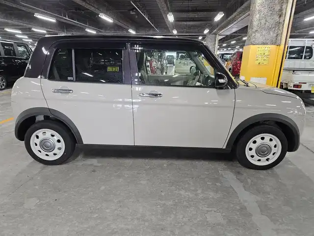 スズキ ラパン ＬＣ X 長崎県 2023(令5)年 2.3万km フォーンベージュメタリック/アーバンブラウン 2トーン 純正MOPディスプレイオーディオ/バックカメラ/セーフティサポート/・衝突被害軽減ブレーキ/・後退時ブレーキサポート/・車線逸脱警報/・前後誤発進抑制機能/・ハイビームアシスト/・標識認識機能/・リアパーキングセンサー/LEDヘッドランプ/革巻きステアリング/ステアリングスイッチ/ハーフレザーシート/前席シートヒーター/純正14インチアルミホイール/スマートキー/プッシュエンジンスタート/禁煙車