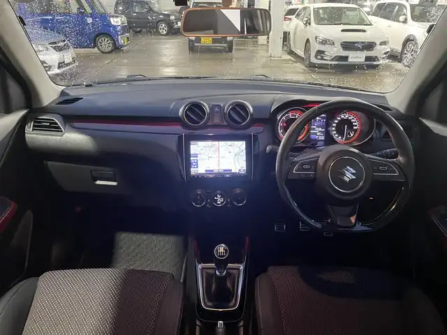 スズキ スイフト スポーツ 青森県 2018(平30)年 4.9万km プレミアムシルバーメタリック ワンオーナー/純正SDナビ（AVIC-RLS901）/　CD、DVD、SD、BT、USB、AUX/クルーズコントロール/ビルトインETC/D席シートヒーター/純正１７インチAWサマータイヤ車載/前方ドライブレコーダー/保証書/説明書/スペアキー×１本