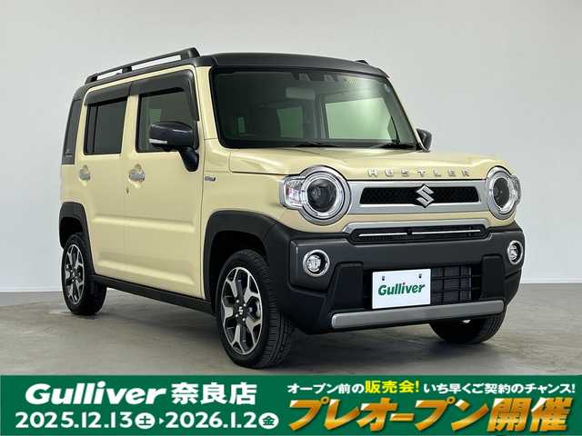 スズキ ハスラー Jスタイル Ⅱ ターボ 奈良県 2022(令4)年 1.8万km シフォンアイボリーメタリック/ガンメタリック2トーン 純正9インチナビ/フルセグTV/Bluetoothオーディオ/アップルカープレイ/アンドロイドオート/DVD再生/全周囲カメラ/バックカメラ/衝突軽減ブレーキ/車線逸脱警報/誤発進抑制機能/後方誤発進抑制機能/横滑り防止/レーダークルーズコントロール/フロントシートヒーター/ビルトインETC/スマートキー/LEDライト