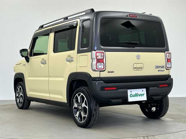 スズキ ハスラー Jスタイル Ⅱ ターボ 奈良県 2022(令4)年 1.8万km シフォンアイボリーメタリック/ガンメタリック2トーン 純正9インチナビ/フルセグTV/Bluetoothオーディオ/アップルカープレイ/アンドロイドオート/DVD再生/全周囲カメラ/バックカメラ/衝突軽減ブレーキ/車線逸脱警報/誤発進抑制機能/後方誤発進抑制機能/横滑り防止/レーダークルーズコントロール/フロントシートヒーター/ビルトインETC/スマートキー/LEDライト