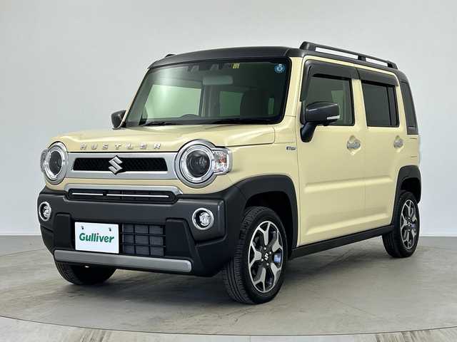 スズキ ハスラー Jスタイル Ⅱ ターボ 奈良県 2022(令4)年 1.8万km シフォンアイボリーメタリック/ガンメタリック2トーン 純正9インチナビ/フルセグTV/Bluetoothオーディオ/アップルカープレイ/アンドロイドオート/DVD再生/全周囲カメラ/バックカメラ/衝突軽減ブレーキ/車線逸脱警報/誤発進抑制機能/後方誤発進抑制機能/横滑り防止/レーダークルーズコントロール/フロントシートヒーター/ビルトインETC/スマートキー/LEDライト
